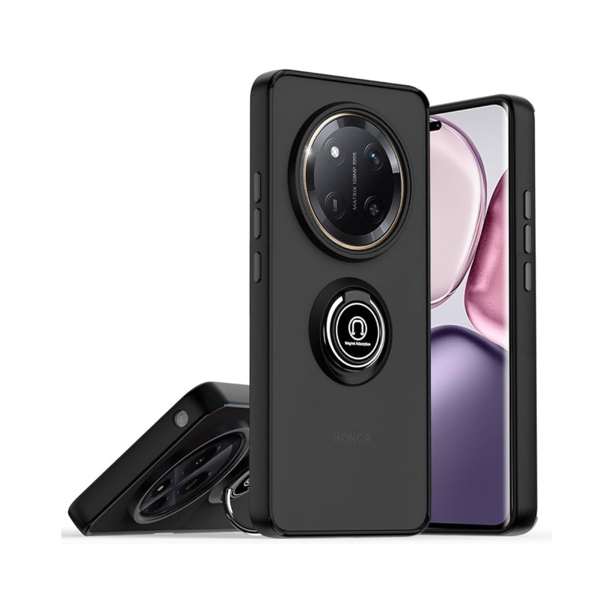 GENERICO - CASE AHUMADO PARA HONOR MAGIC 8 LITE - NEGRO