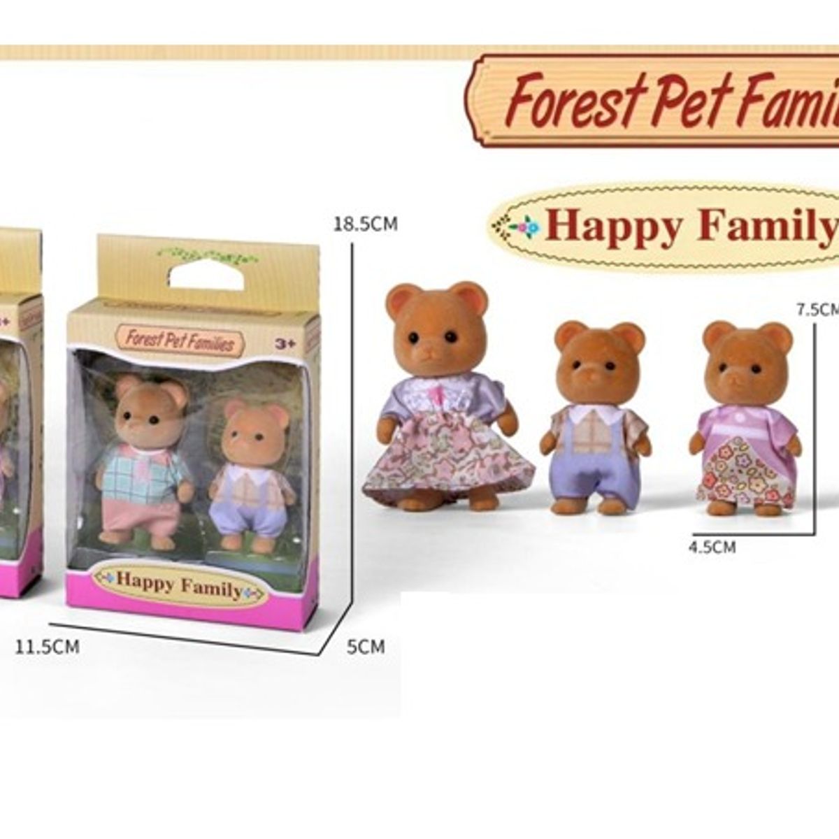 GENERICO - Set Ternurines con forma de ositos pack x 2