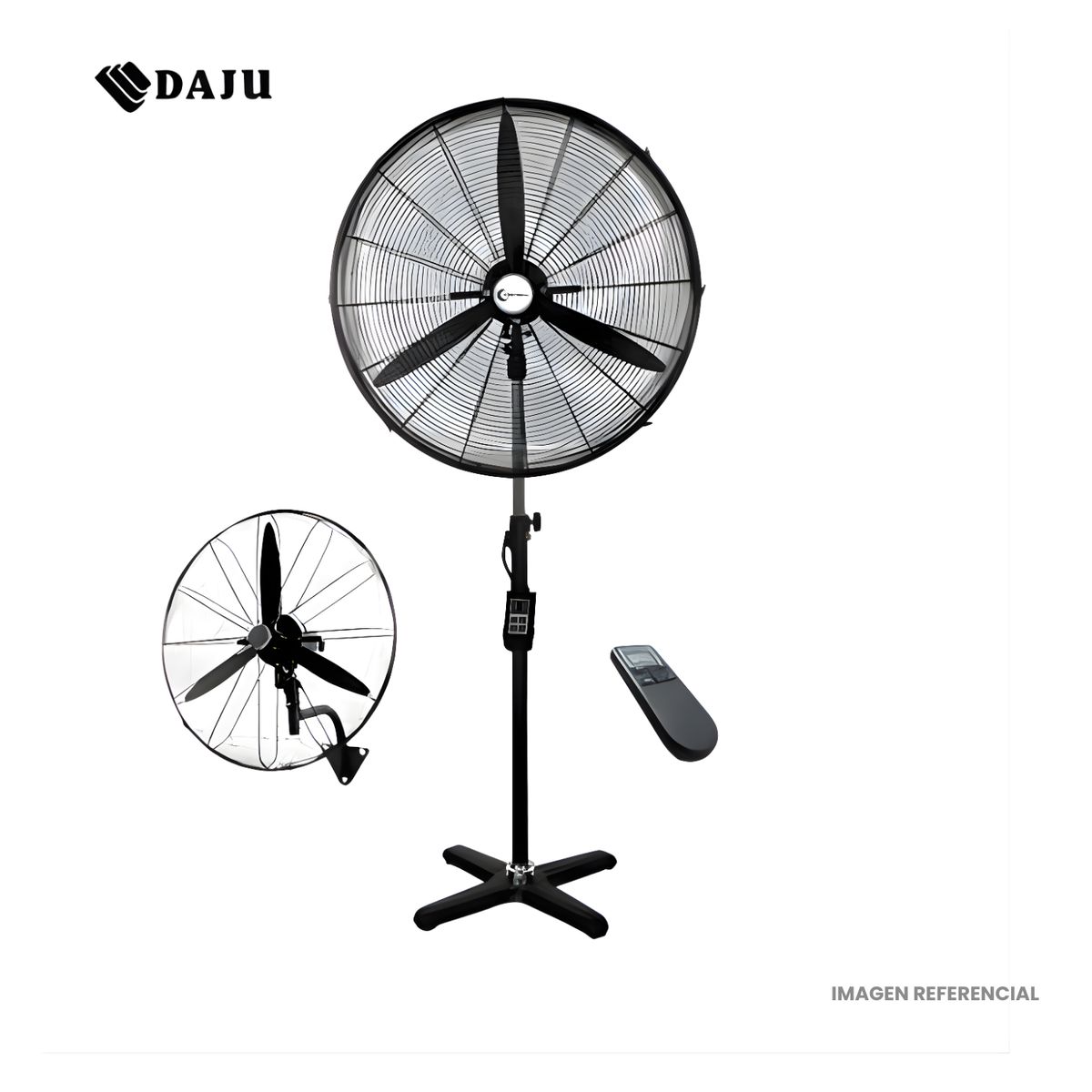 TREVELY - Ventilador Industrial DAJU 30" 2 en 1 (Pedestal y Pared) 230W con Control Remoto - DT-31C