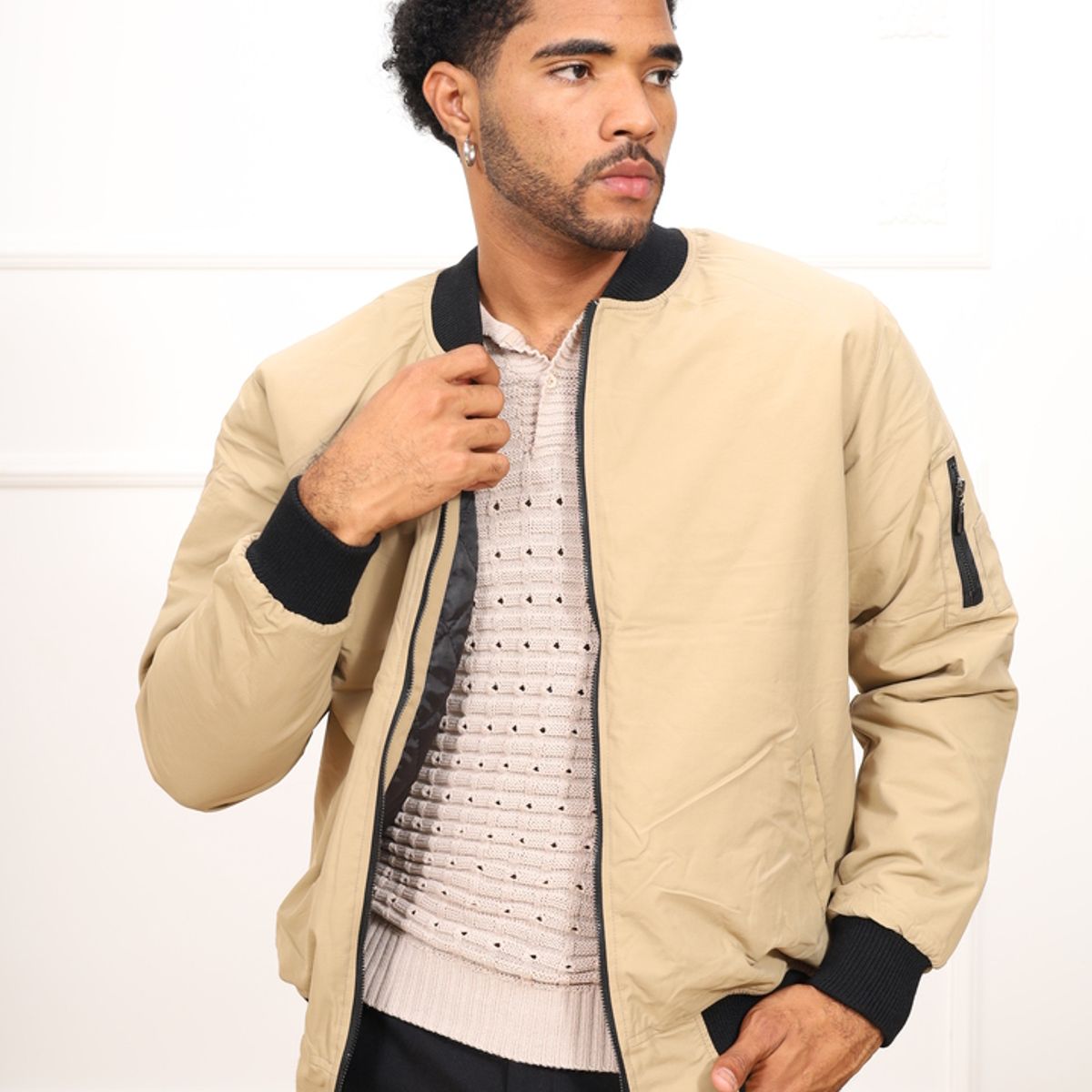 DM DEXMEN - Casaca Dexmen Bomber Jacket Beige