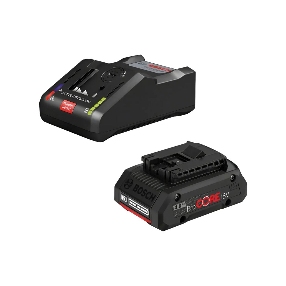 BOSCH - Cargador Ultra Rápido Bosch Gal 18v-160c 12a + Procore 4 A.h Negro
