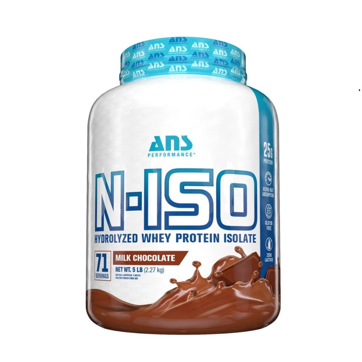 ANS PERFORMANCE - N-ISO WHEY PROTEIN ISOLATE CHOCOLATE 2.27 kilos hidrolizada + SHAKER