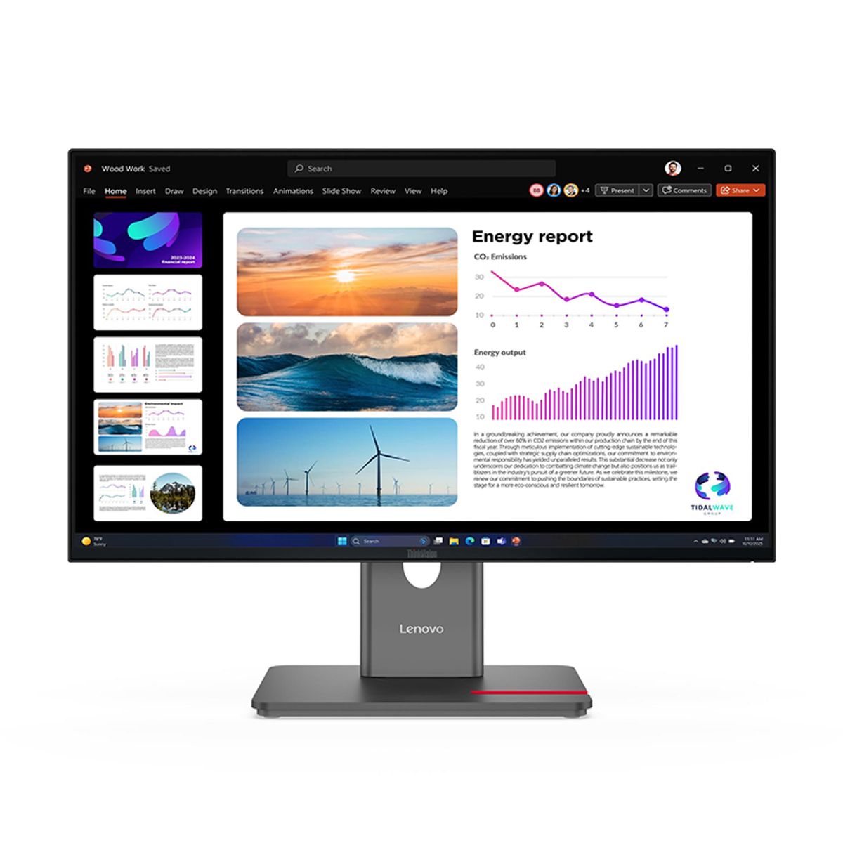 LENOVO - Monitor Plano Lenovo Thinkvision P24Q-40 24 Qhd Ips 48Hz - 120Hz HZ