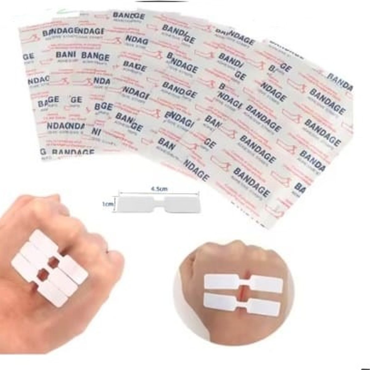 GENERICO - pack 5 pzas venda adhesiva mariposa impermeable heridas evita queloide