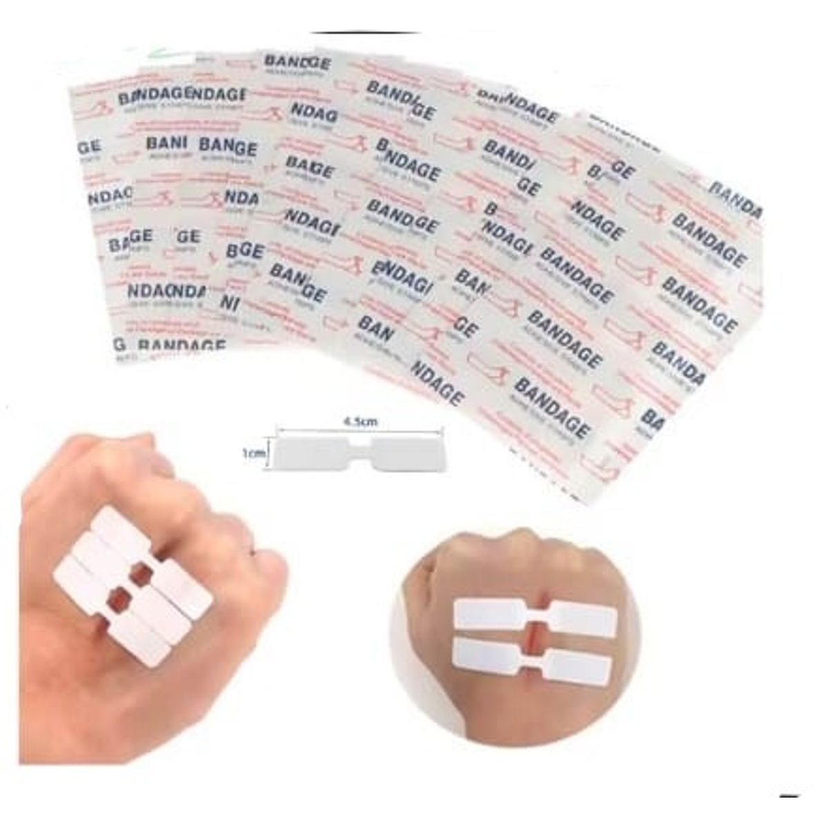 GENERICO - pack 5 pzas venda adhesiva mariposa impermeable heridas evita queloide