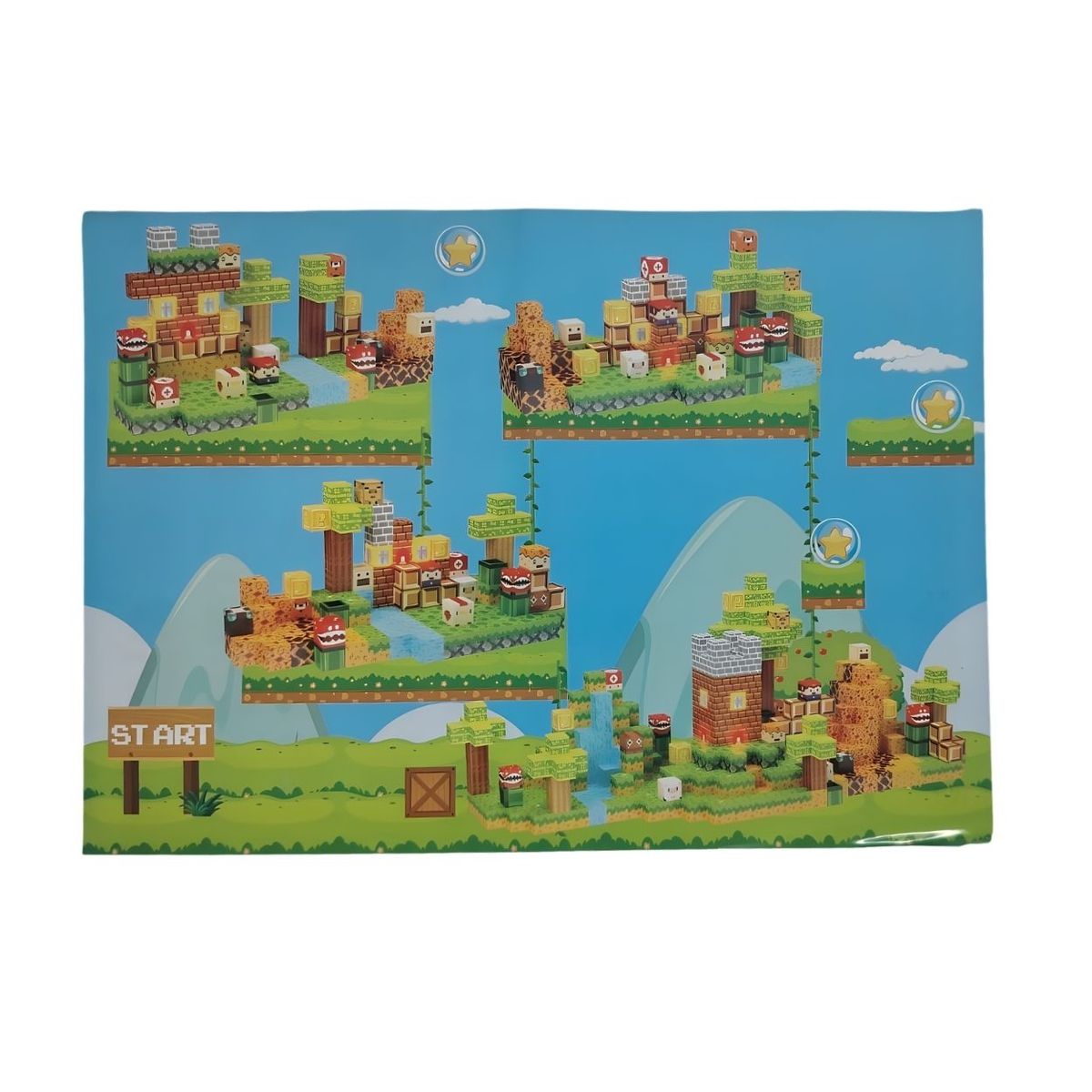 GENERICO - Bloques Magnéticos de Construcción con Luces 137 Piezas - Compatible con Minecraft y Mario B