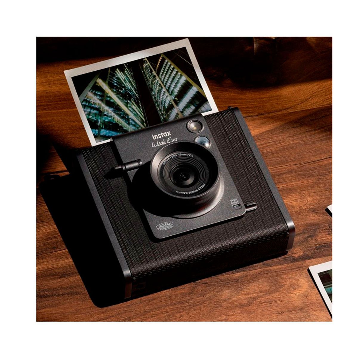 FUJIFILM - Camara Fujifilm Instax Wide Evo Black + Pack Pelicula x 20