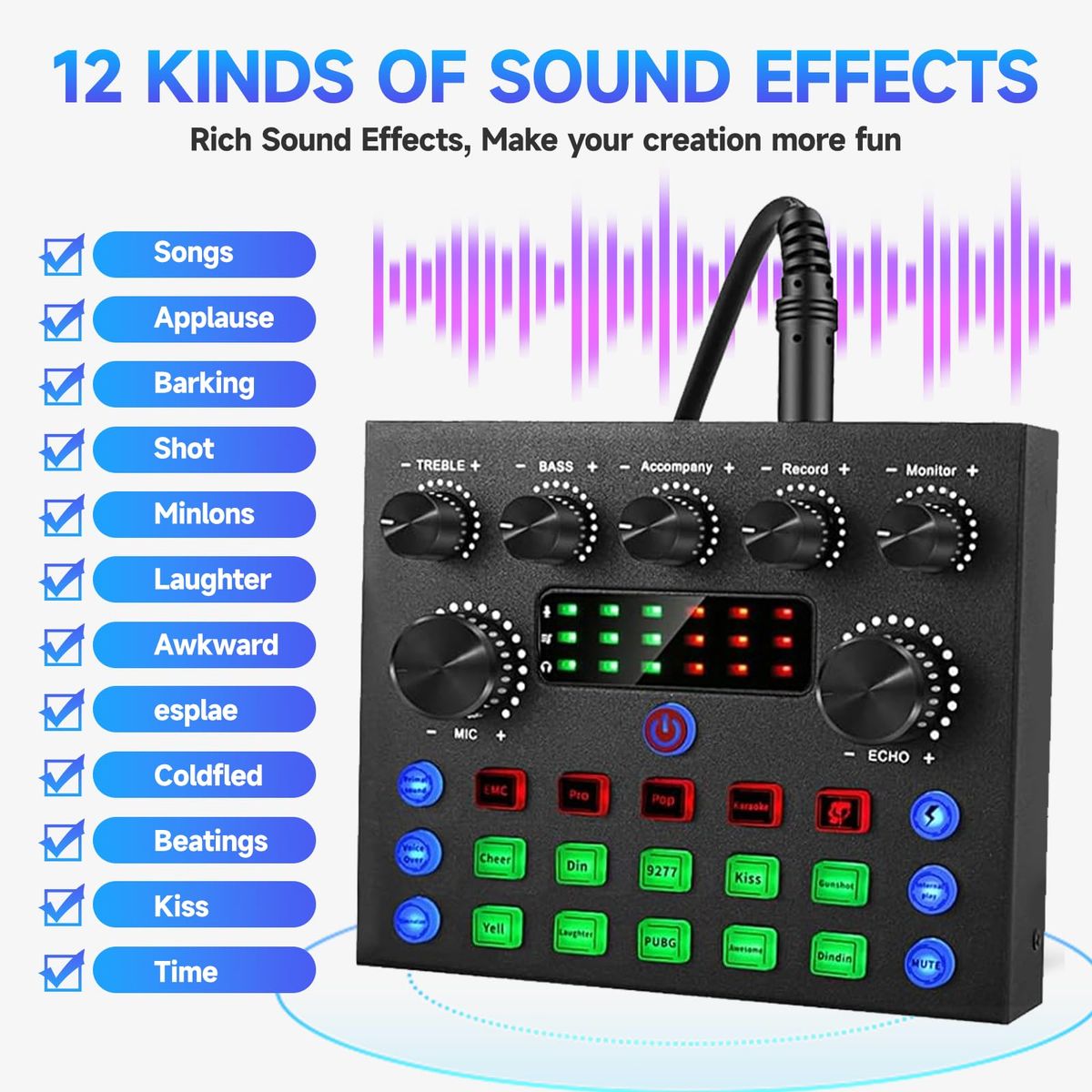 OEM - Consola De Sonido Stream Tiktok Mezcladora Equipo Poscast Live
