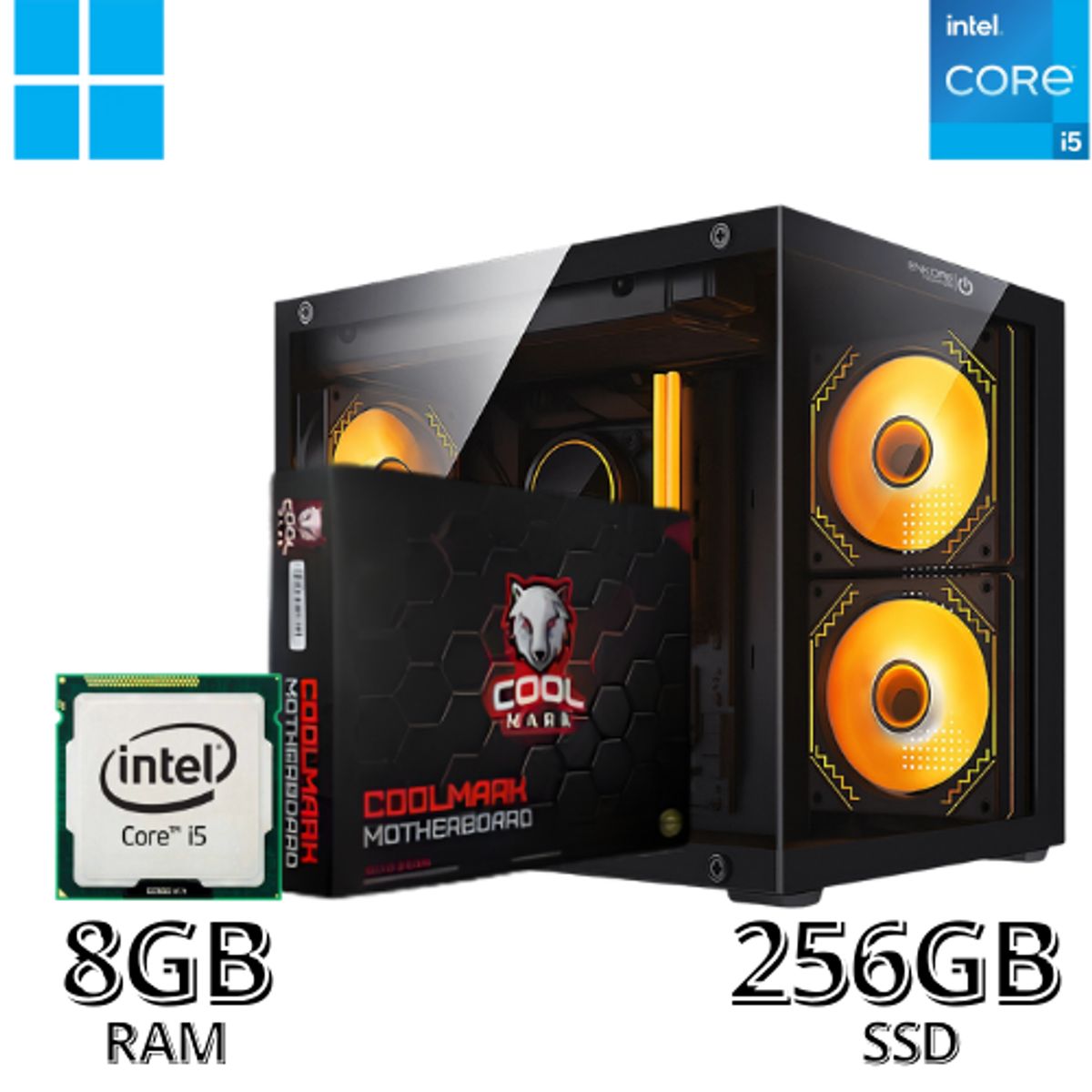 INTEL - PC DE OFICINA CORE I5 8GB RAM 256GB SSD CON SISTEMA OPERATIVO