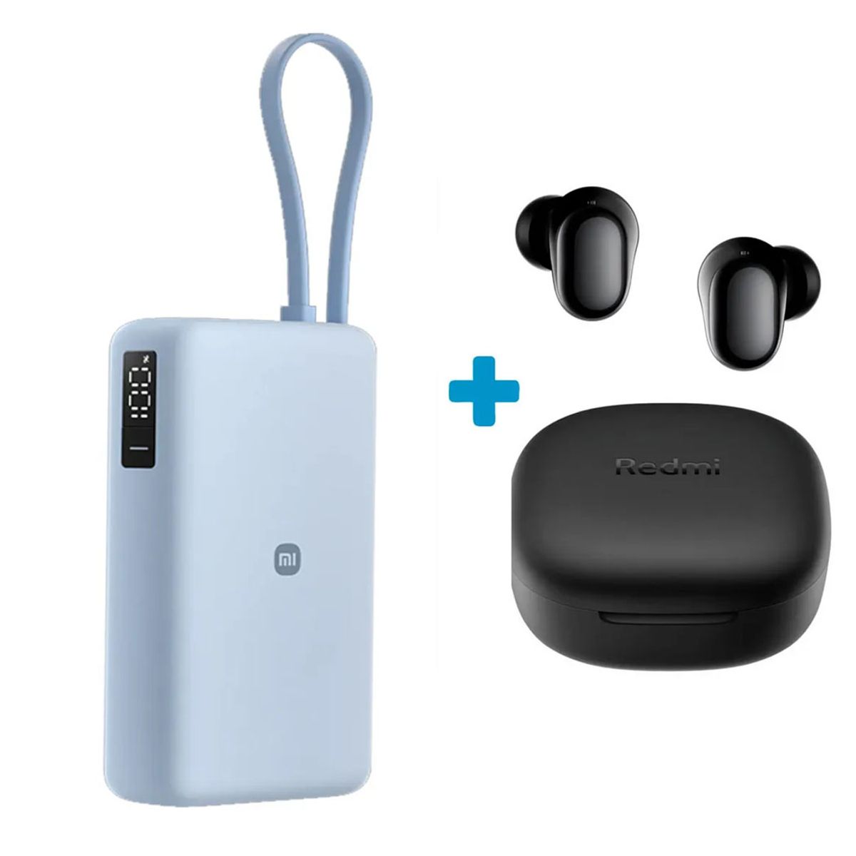 XIAOMI - Cargador Portátil Xiaomi 67W 20,000 mAh (Integrated Cable) + Redmi Buds 6 Play