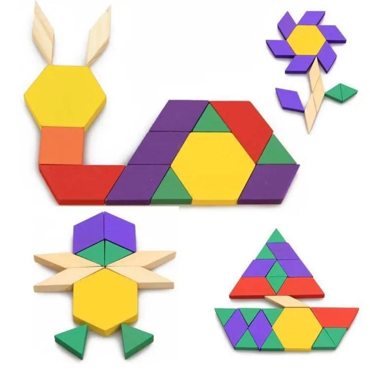 GENERICO - TANGRAM DE MADERA  ROMPECABEZAS EDUCATIVO