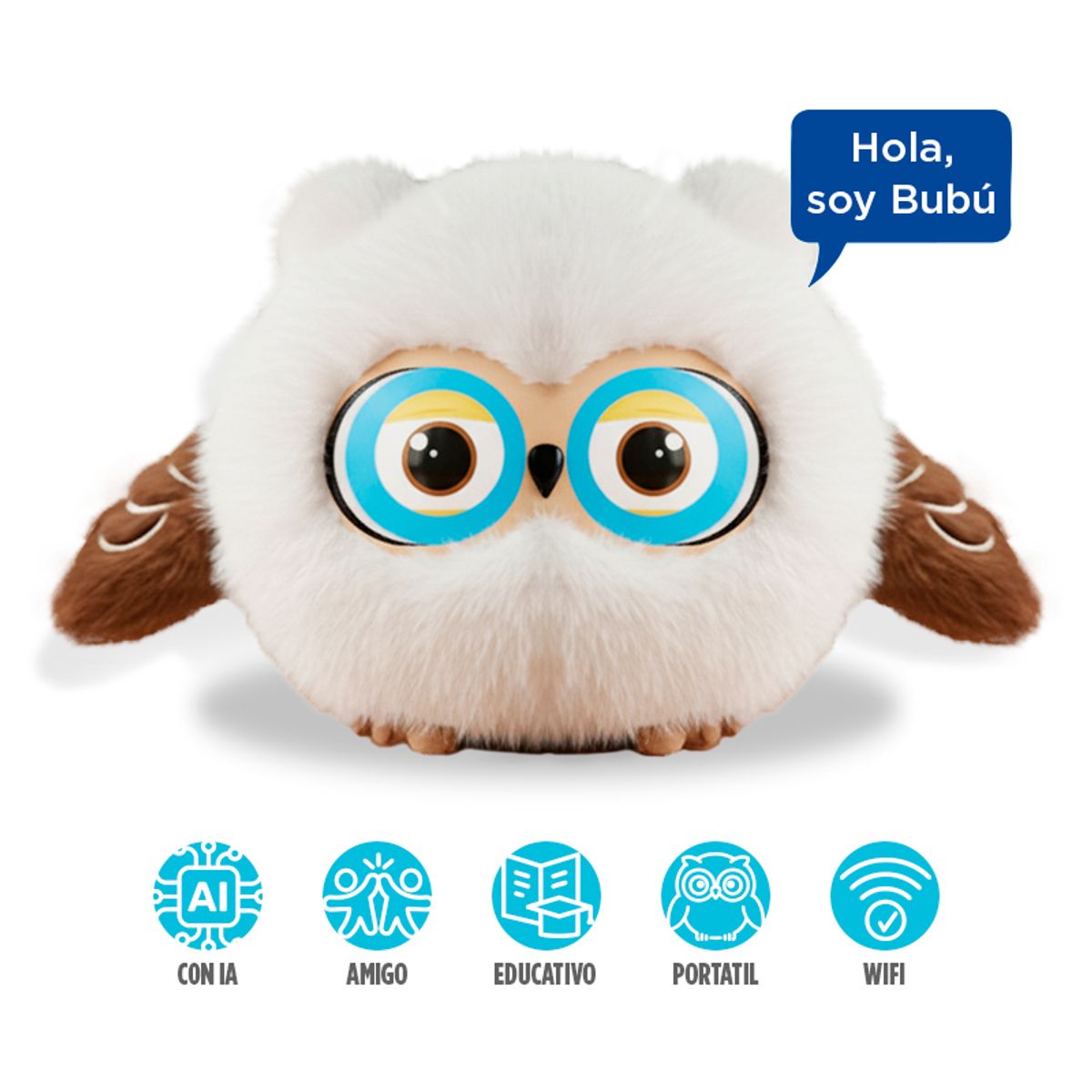 ADVANCE - Juguete Interactivo Con Ia Bubú El Búho Chatgpt 4O App Tuya Smart 1200Mah Felpa