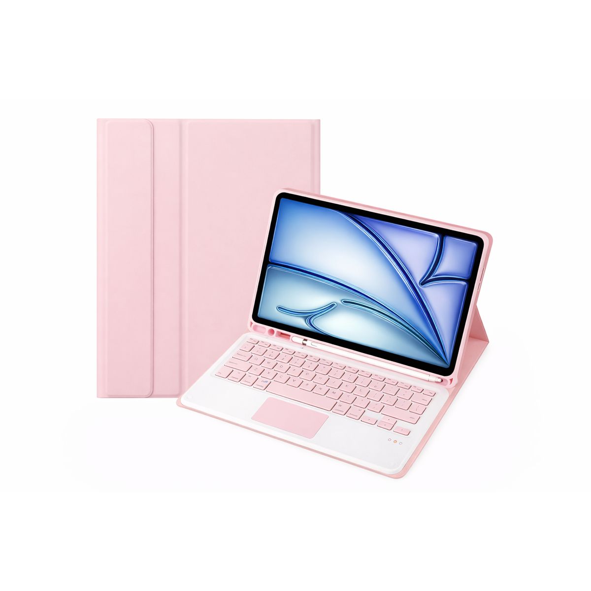 GENERICO - FUNDA CON TECLADO + TOUCHPAD REDMI PAD PRO 12.1 ROSA