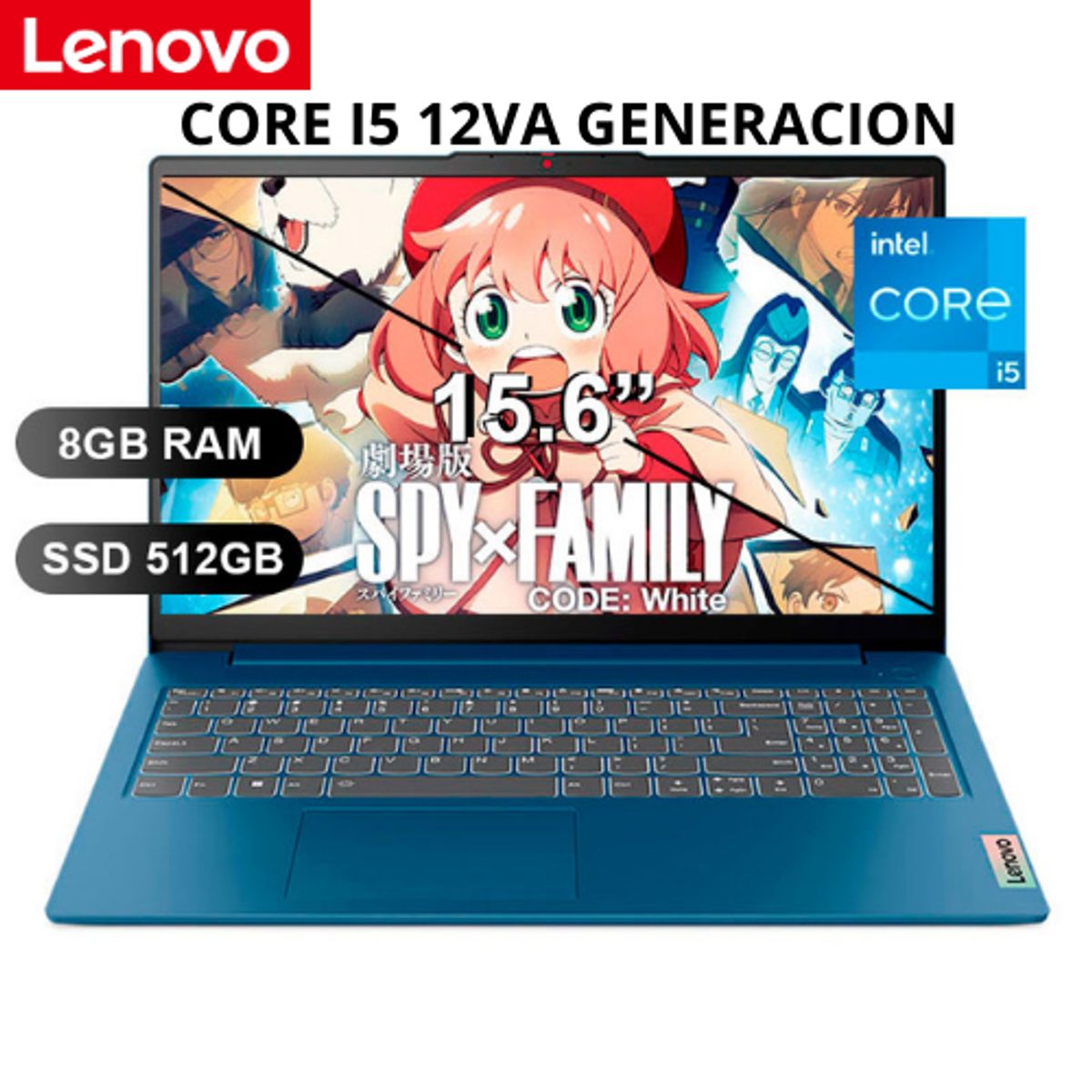 LENOVO - LAPTOP LENOVO IDEAPAD SLIM 3 15IAH8 I5-12450H/ 8GB/ SSD512GB/ FREEDOS