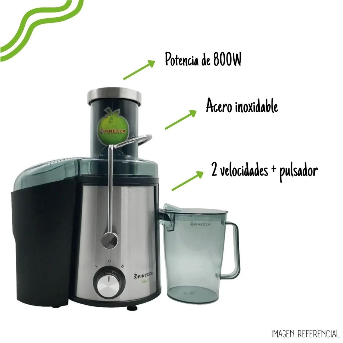 FINEZZA - Extractor de Jugo Finezza 800 Watts - FZ- A6240EX