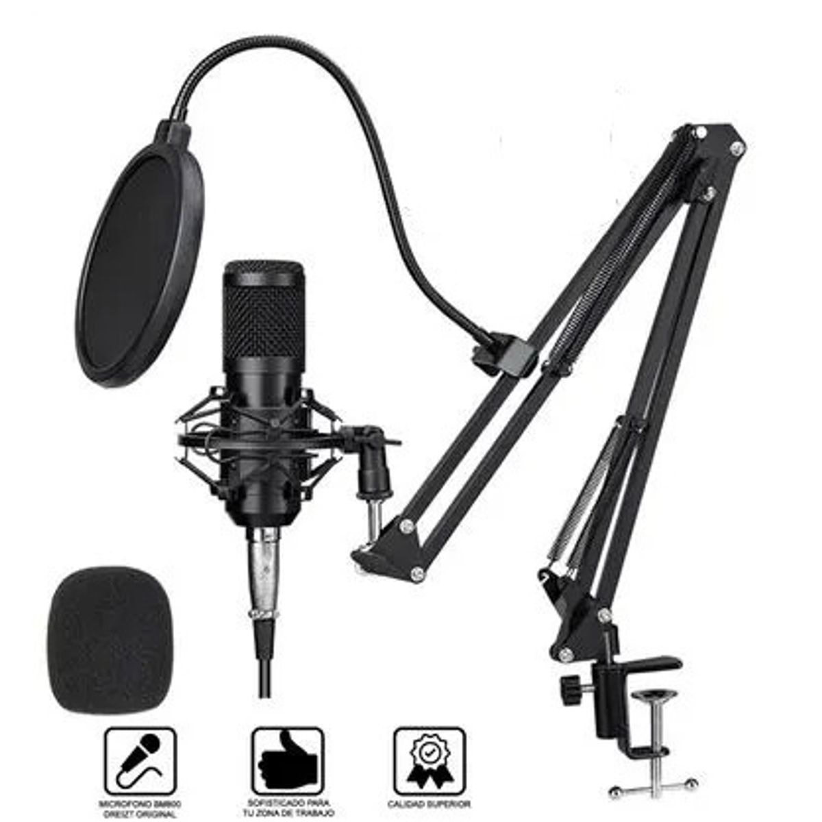 OEM - Micrófono Condensador USB Gaming Microphone Streaming Podcast PC Karaoke Grabación de Estudio