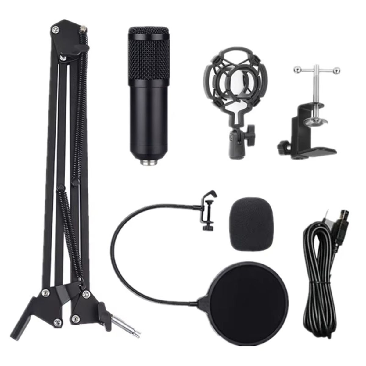 OEM - Micrófono Condensador USB Gaming Microphone Streaming Podcast PC Karaoke Grabación de Estudio