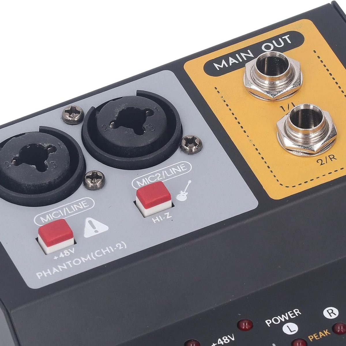 OEM - Mezclador de Audio Compacto 2 Canales Interfaz USB y Alimentación 48V Grabación Producción Musical