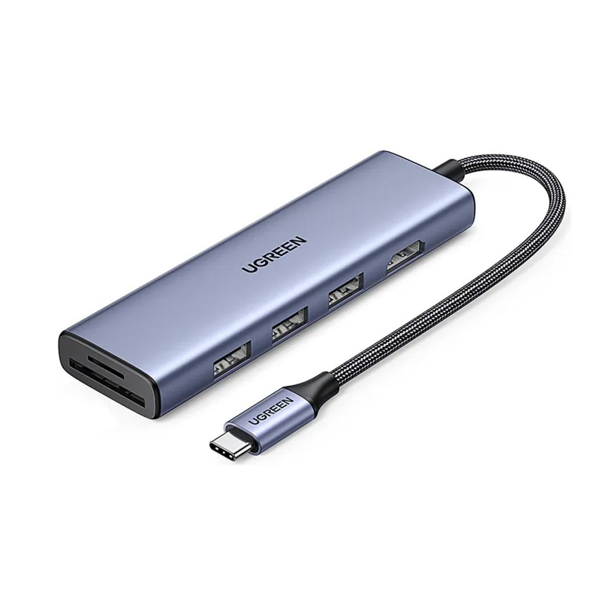 UGREEN - HUB USB-C UGREEN 6 en 1 HDMI 4K 30Hz 3 Puertos USB 3 0 Lector Tarjeta SD Micro SD (TF)