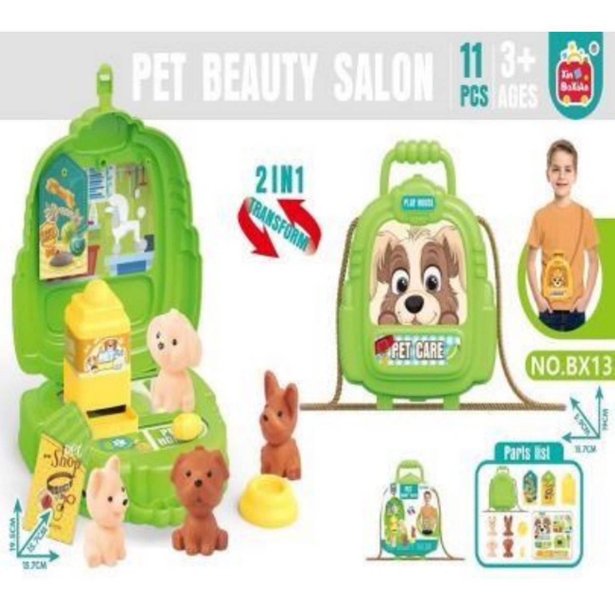 GENERICO - Set mini mascotas Pet beauty salon