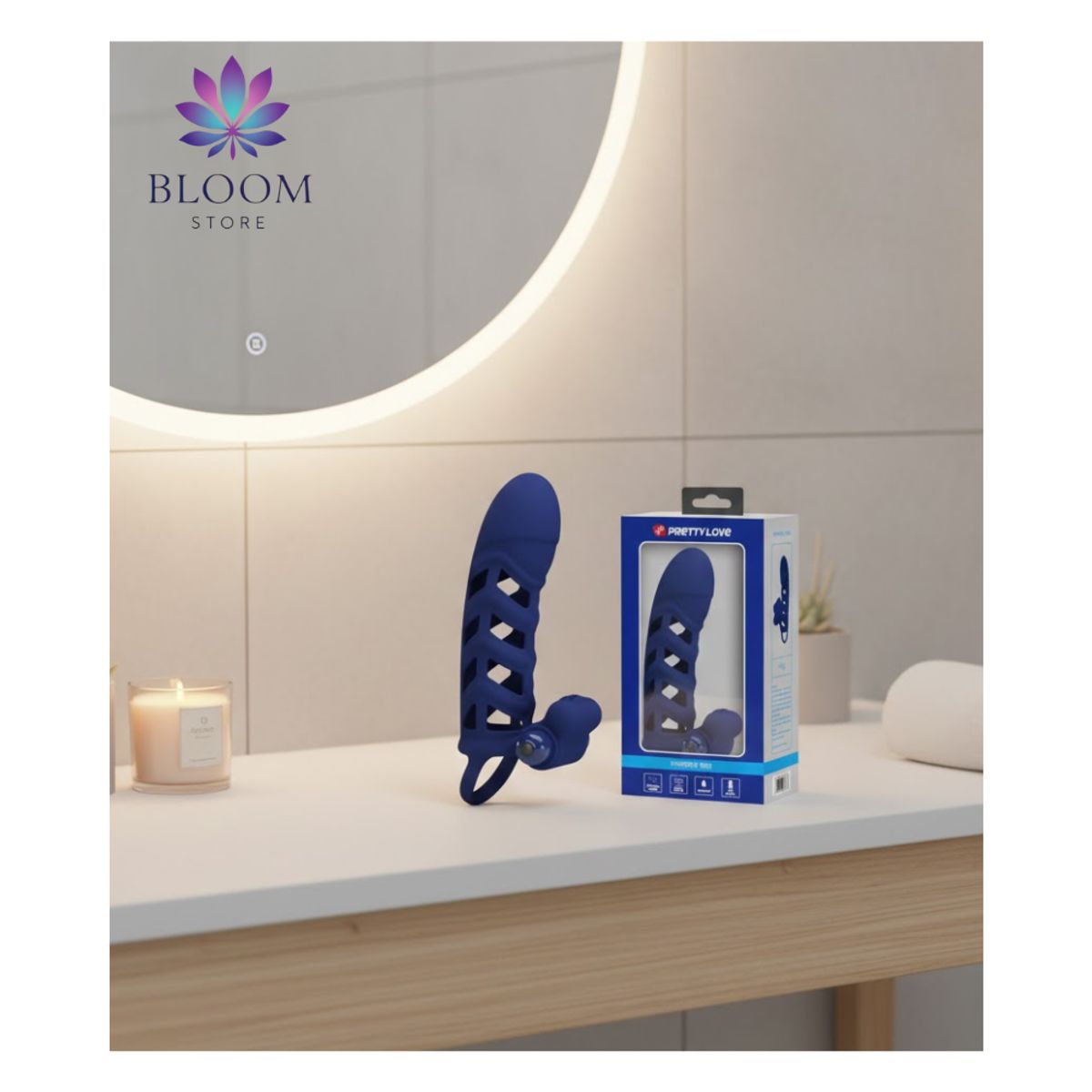 PRETTY LOVE - FUNDA VIBRATORIA REALISTA PARA ESTIMULACION MASCULINA