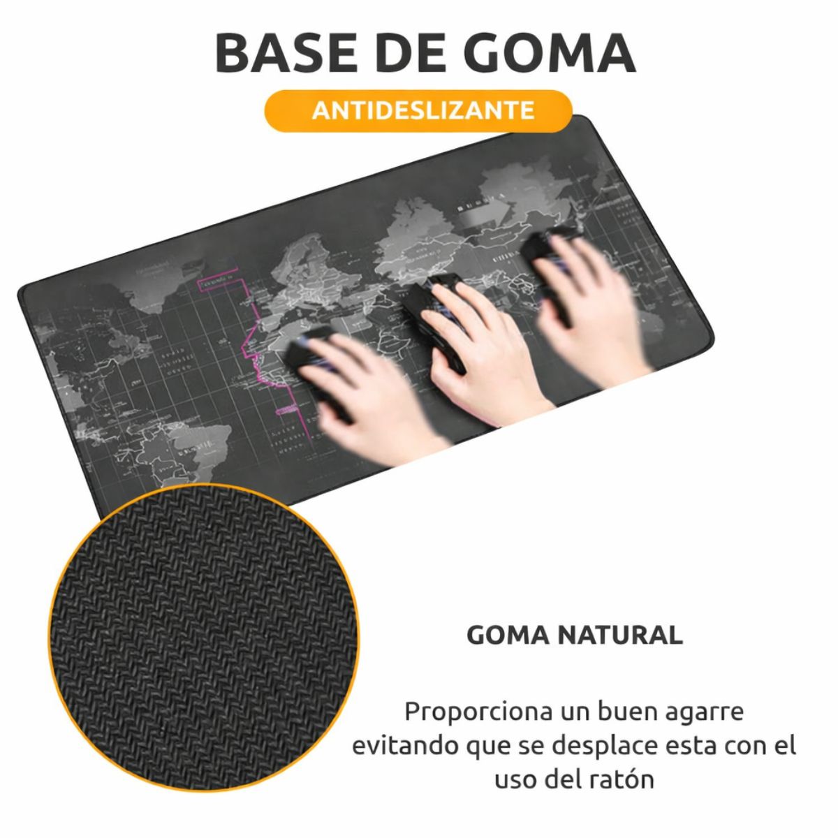 GENERICO - Desk Mat Gamer 90x40 Cm Mapa Mundial Superficie Suave