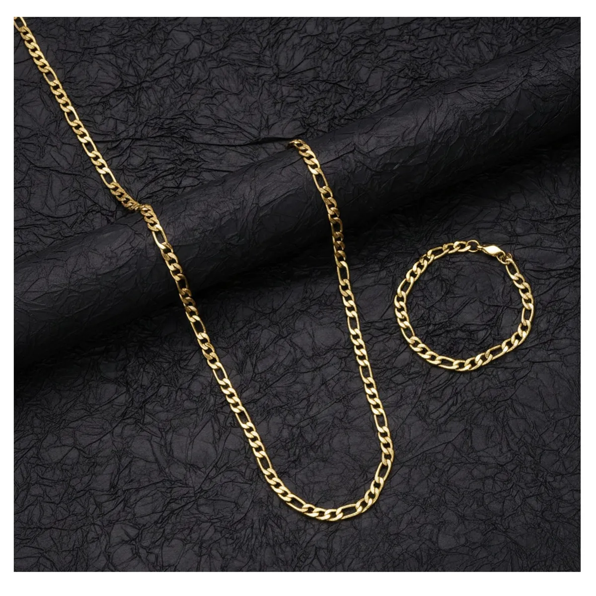 OEM - Cadena Hombre + Pulsera Tipo Cartier Acero Inoxidable 316L Plateado