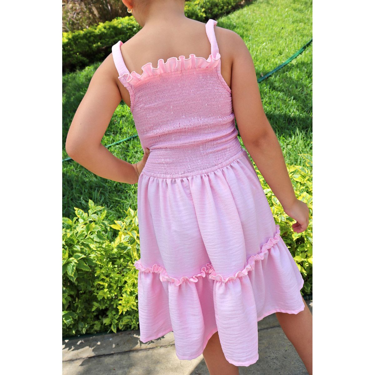 KIDS MASHMELO - Vestido con tirantes y corpiño elasticado con faldón de dos tiempos para niña kids Mashmelo