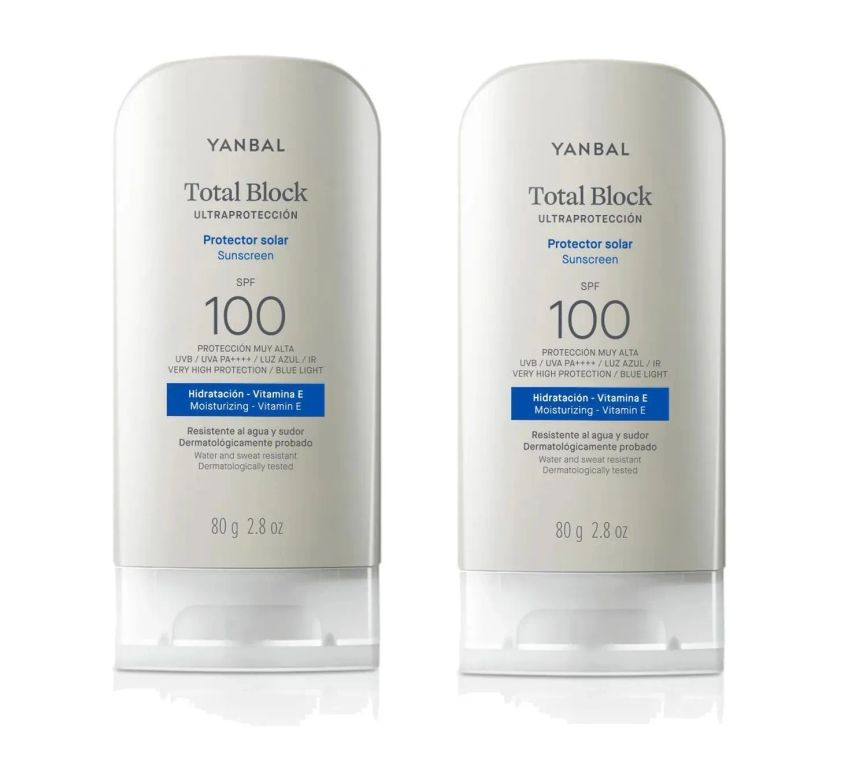 Duo Protector Solar Total Block Ultra protección SPF 100 80 gr Yanbal ...