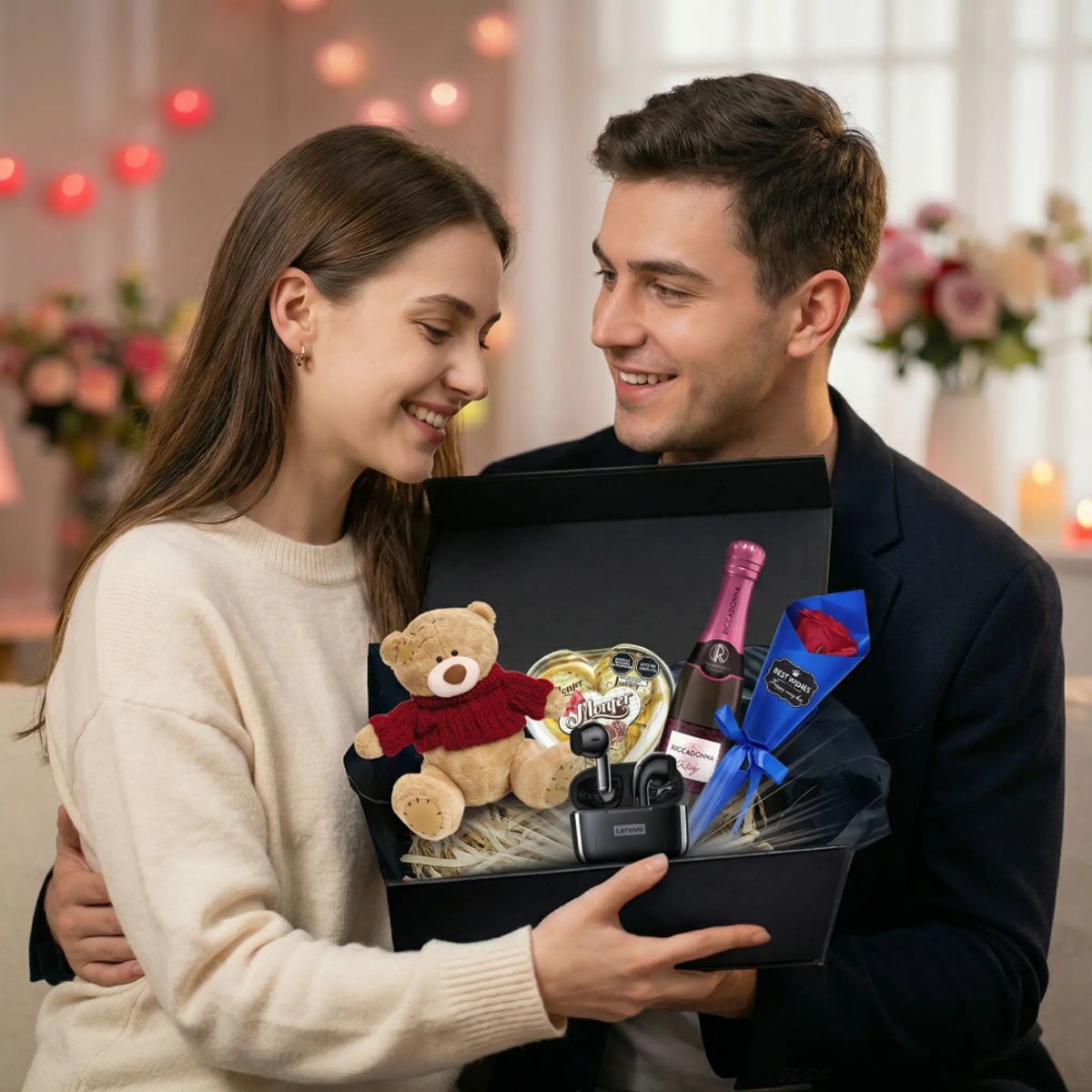 GENERICO - Box Exclusivo San Valentín  Regalo Premium con Audífonos Lenovo