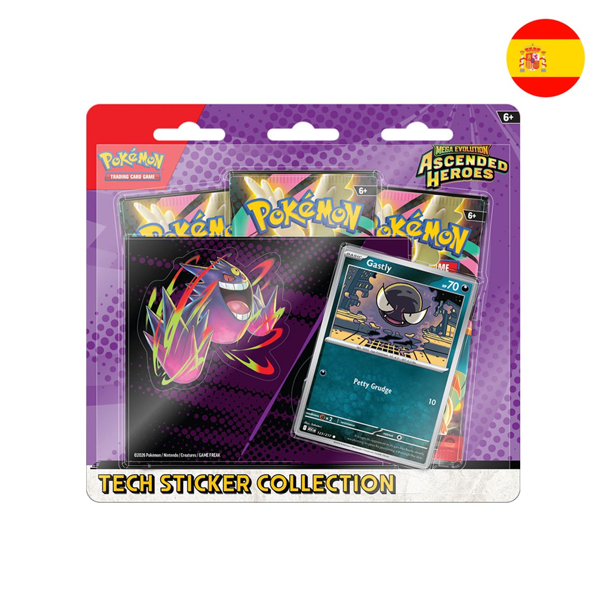 POKEMON - POKEMON TCG Ascended Heroes Sticker Collection Gastly - Español