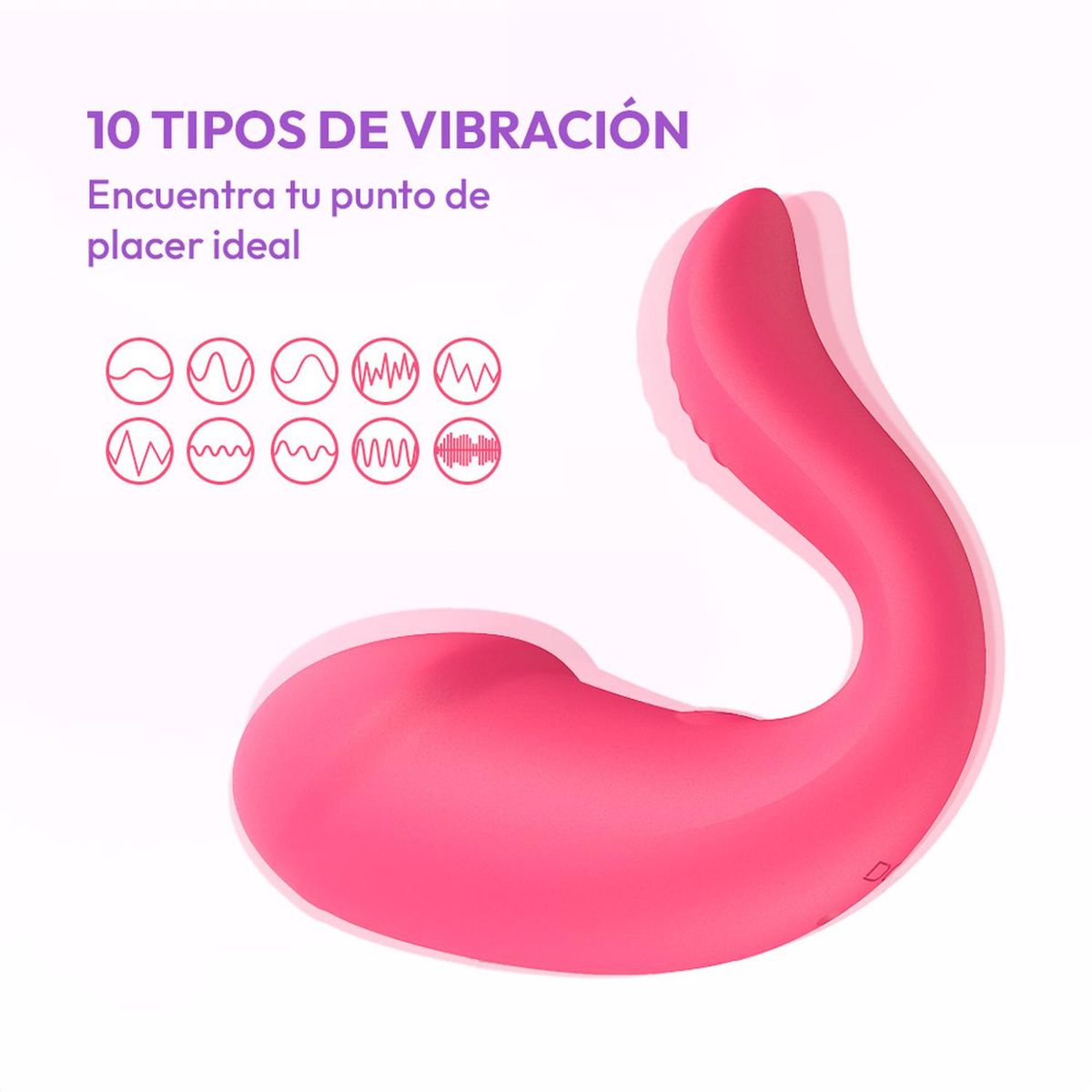 JOTA STORE - Consolador Vibrador Punto G Compacto con Doble Estimulación 10 Modos con App