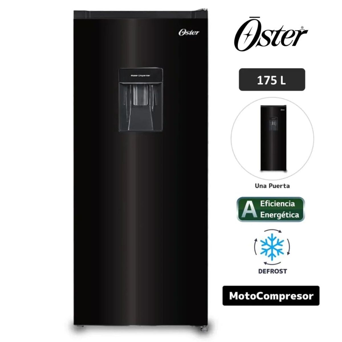 OSTER - Refrigeradora oster 175L OS-PDF178BD-NEGRO