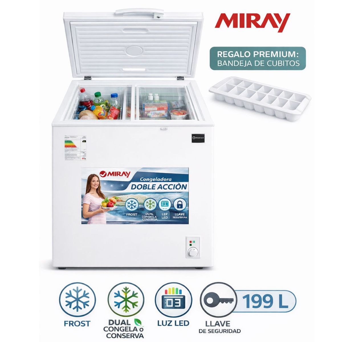 MIRAY - Congeladora Miray CM-193H 199L