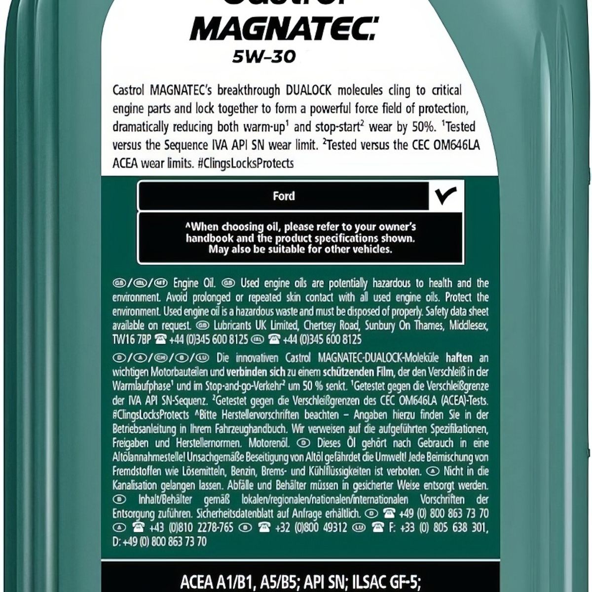 CASTROL - Aceite de Motor Magnatec Stop Star 10-40W 1L