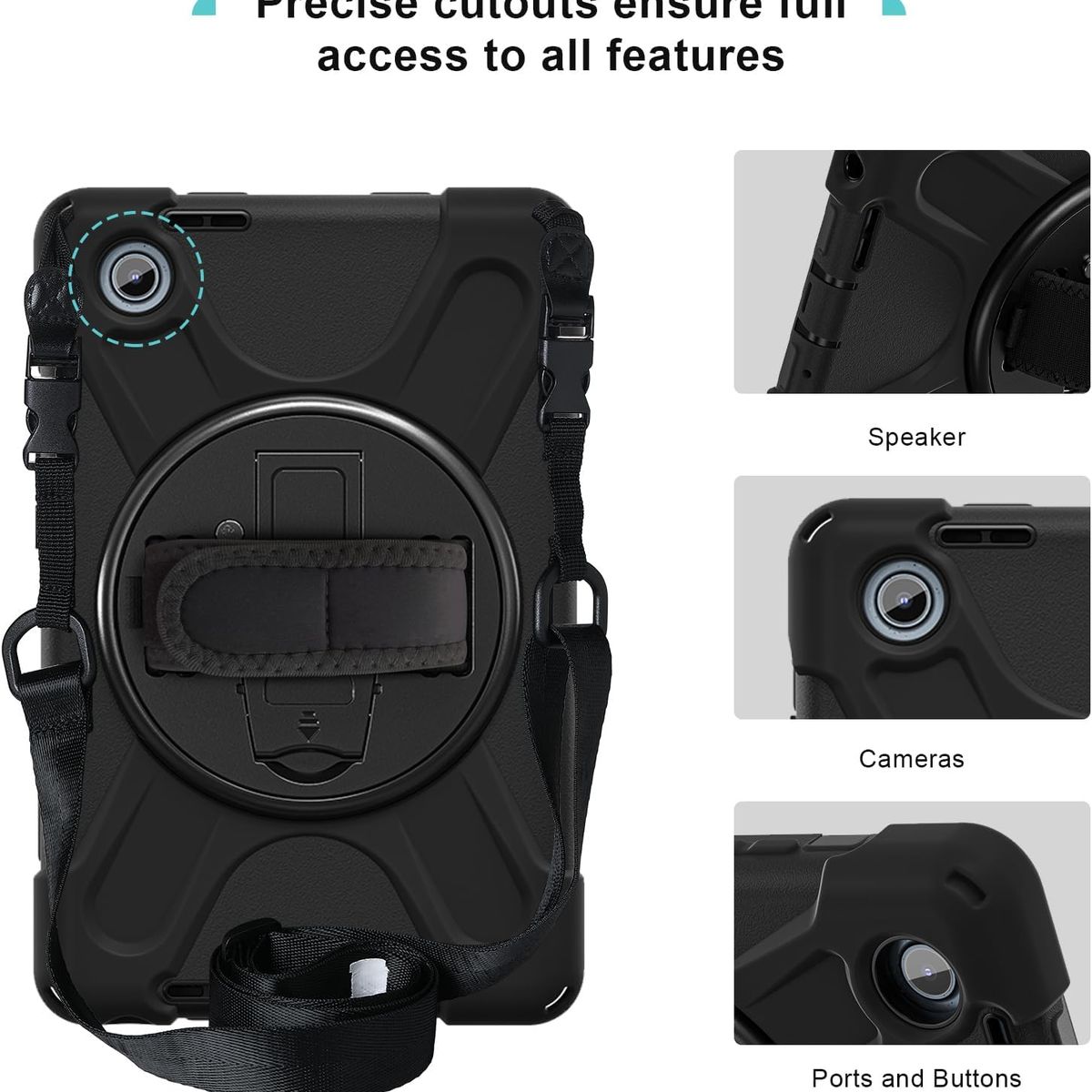 GENERICO - FUNDA ANTIGOLPE PARA TABLET LENOVO TAB ONE 87” TB305FUK9 NEGRO