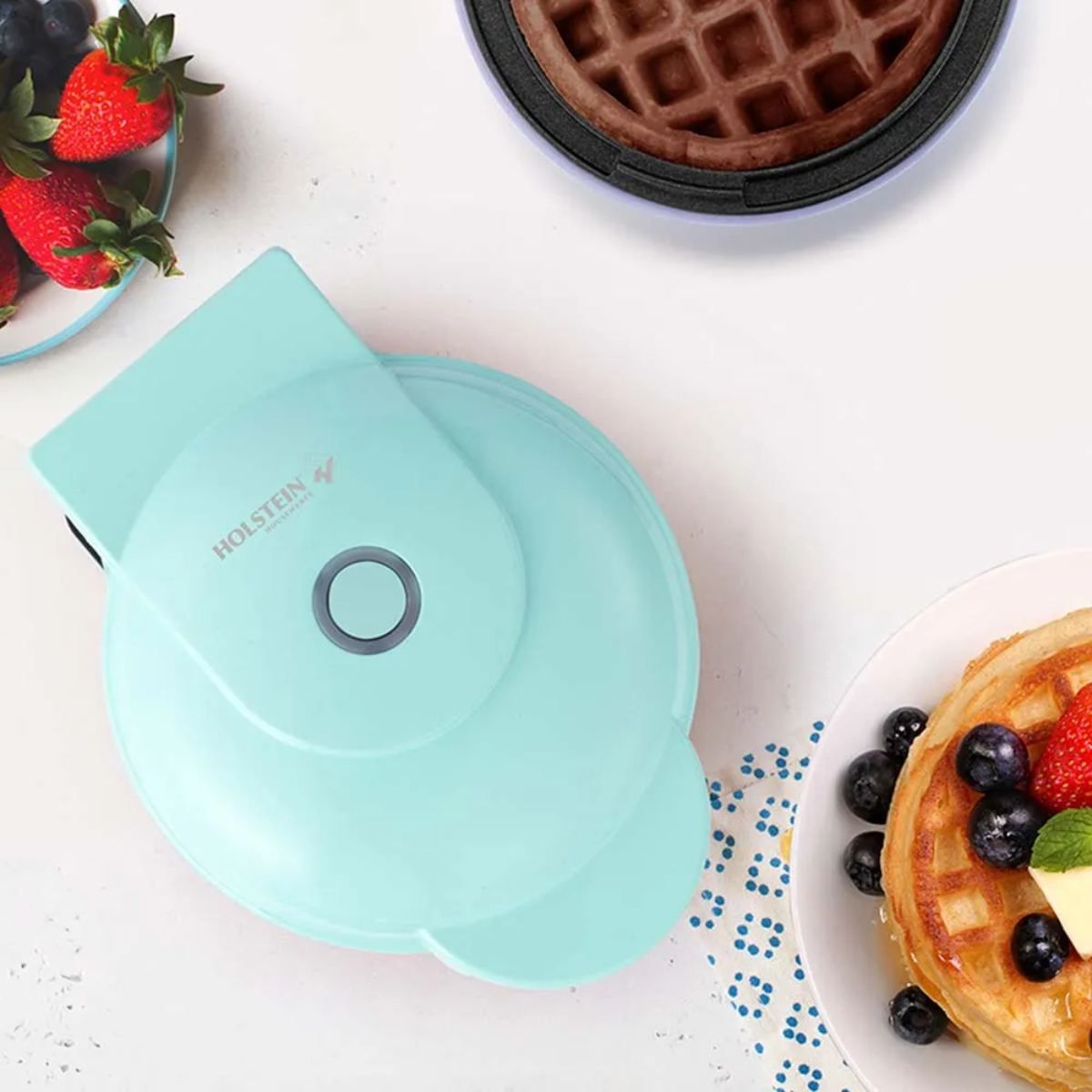 HOLSTEIN HOUSEWARES - Waflera Personal Holstein Modelo HH09125016I de 10 cm Verde Menta