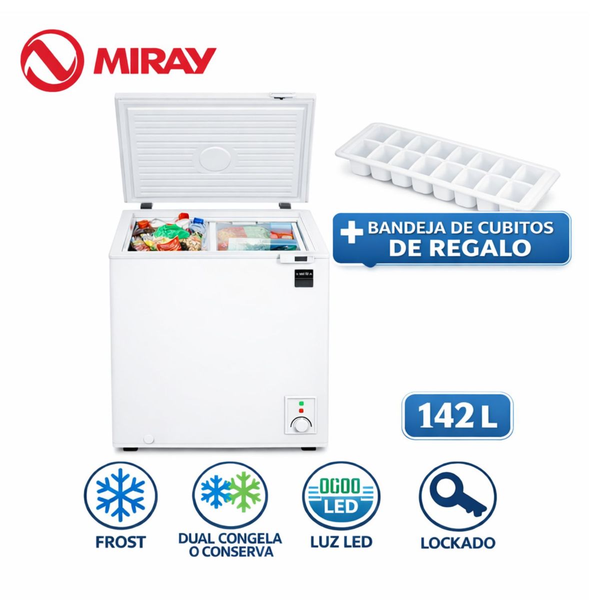 MIRAY - Congeladora Miray CM-143H 142 L