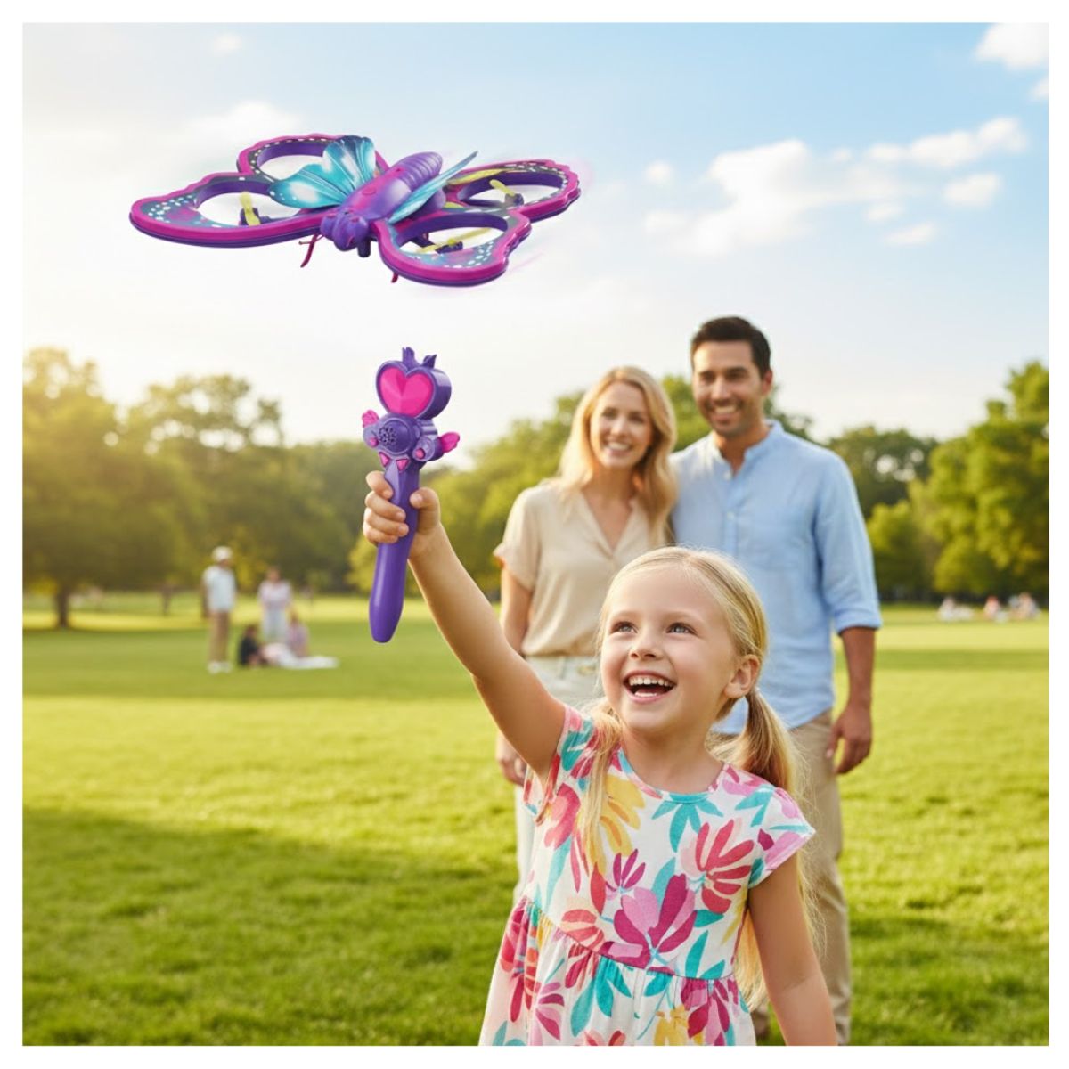 GENERICO - Dron Mariposa Juguete para Niñas y Niños Control Remoto Varita Mágica