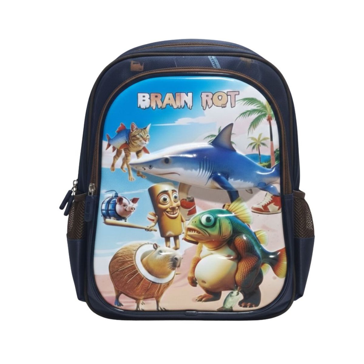 GENERICO - MOCHILA 3 EN 1 MULTIPACK PARA NIÑOS ESCOLAR TRALALERO TRALALA TRIPPI TROPPI