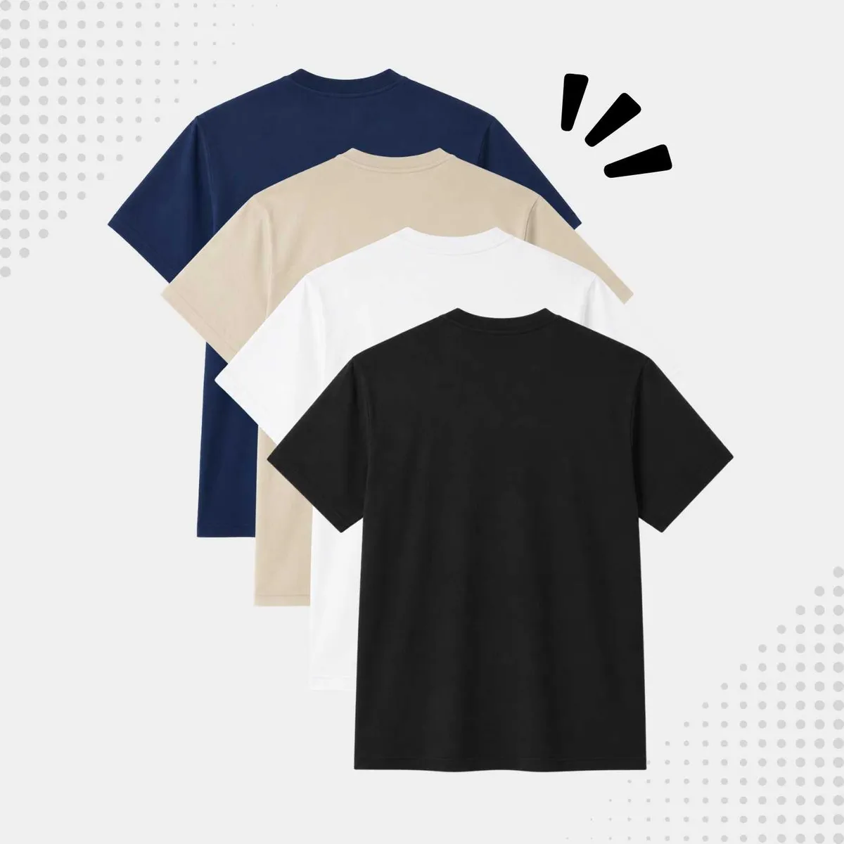 2ND CHANCE - Pack 4 Polos Hombre Cuello Redondo 100% Algodon Casual