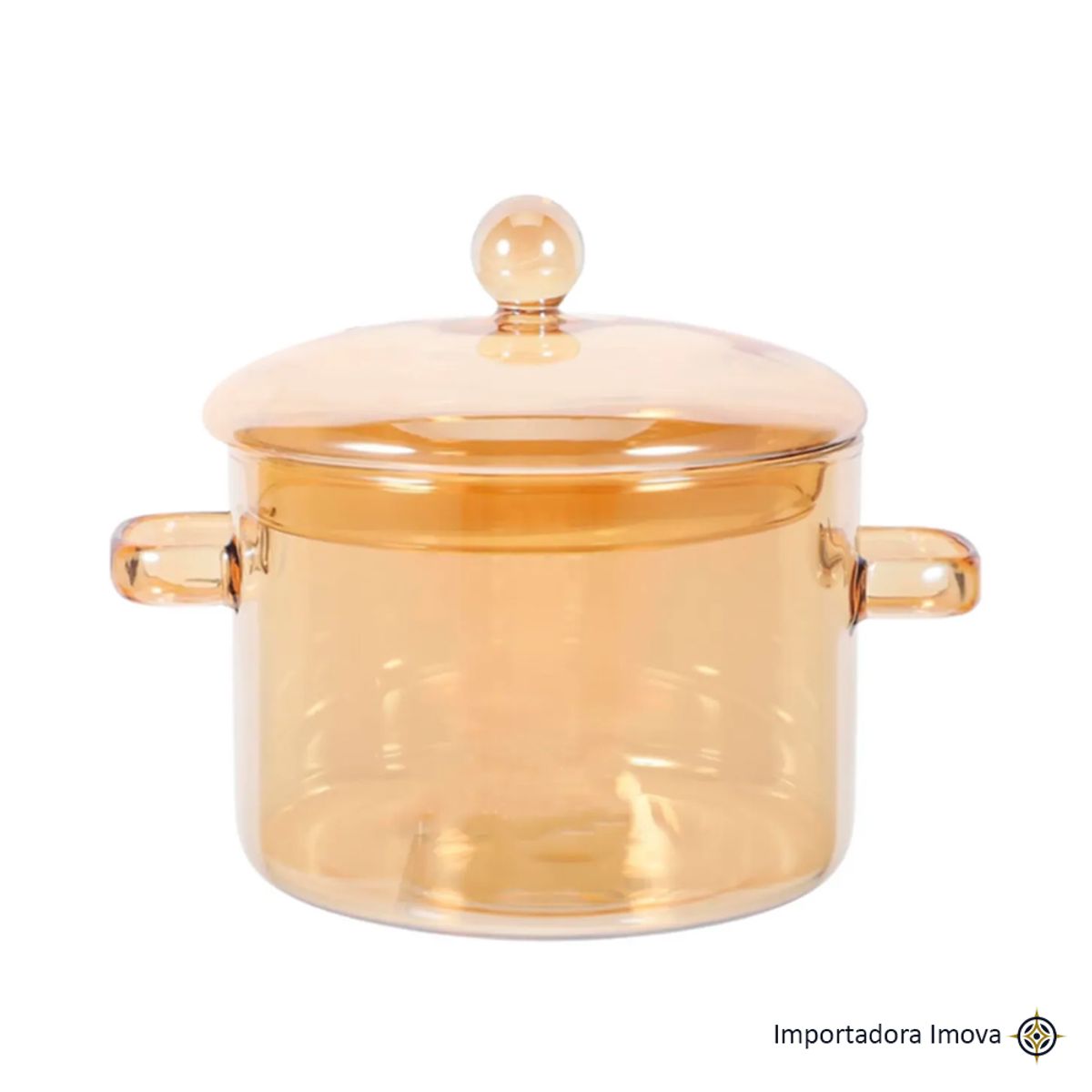 GENERICO - Olla dorada de borosilicato de 1500ml  importadora imova
