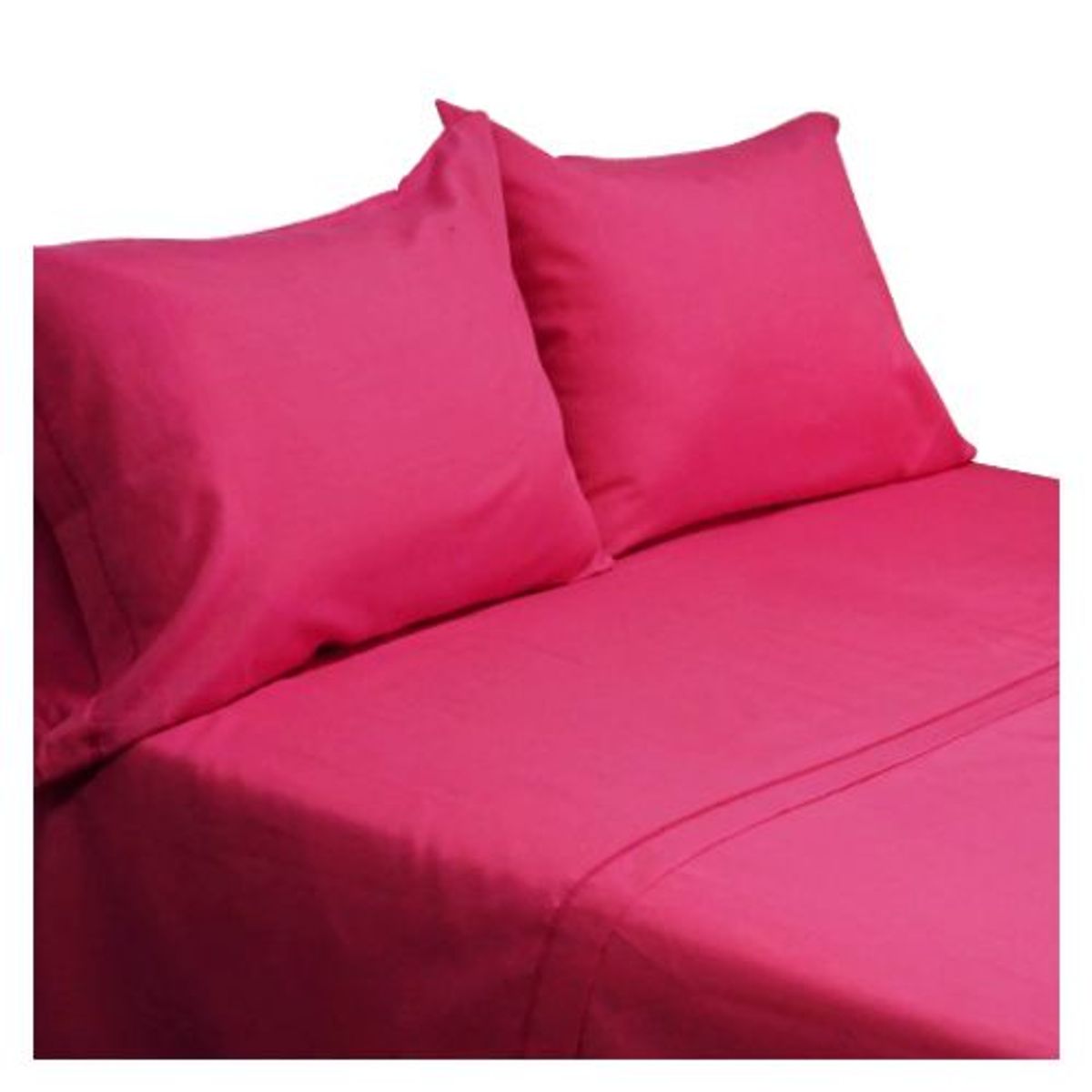 GENERICO - Juego de Sábanas Fucsia 144 Hilos