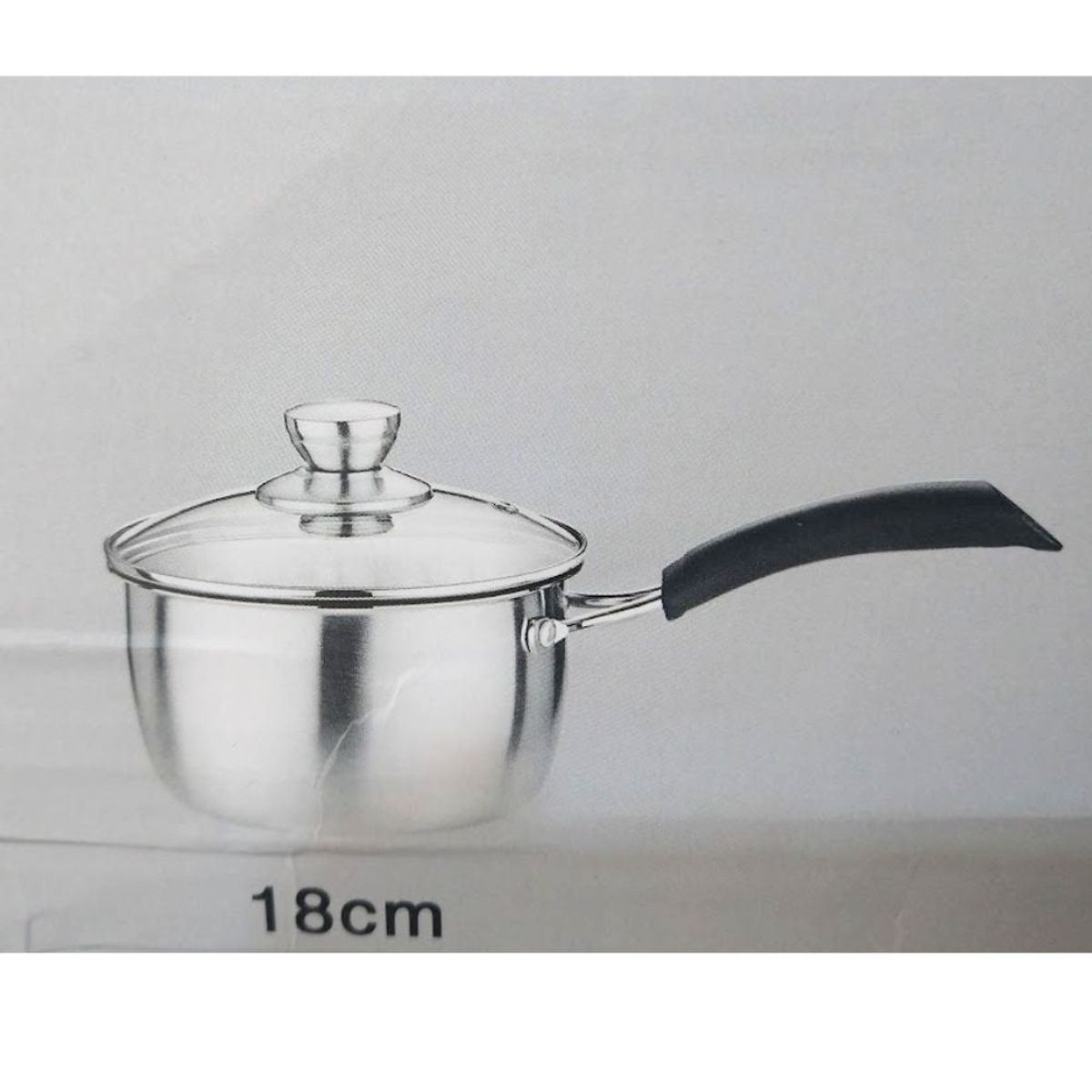 GENERICO - Cacerola Acero Inoxidable 18 cm con tapa