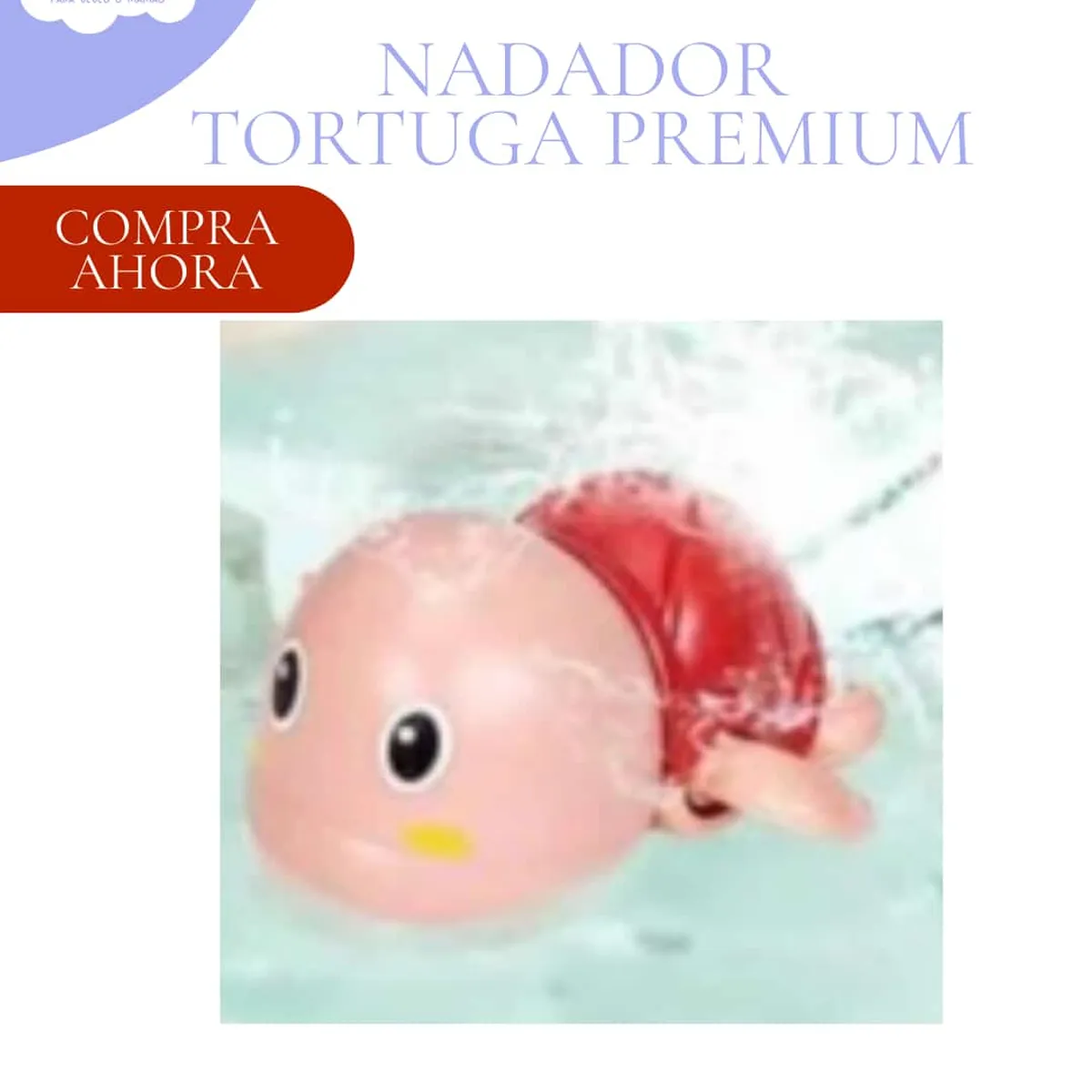 Baby - Juguete Tortuga Nadadora a Cuerda para Baño Infantil - COLOR ROJO