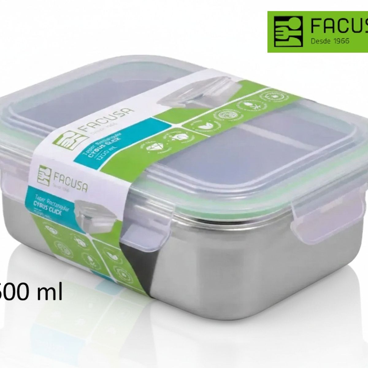 Set X2 Taper Acero Inoxidable FACUSA   600 Ml y 300 Ml, marca FACUSA - Foto 2