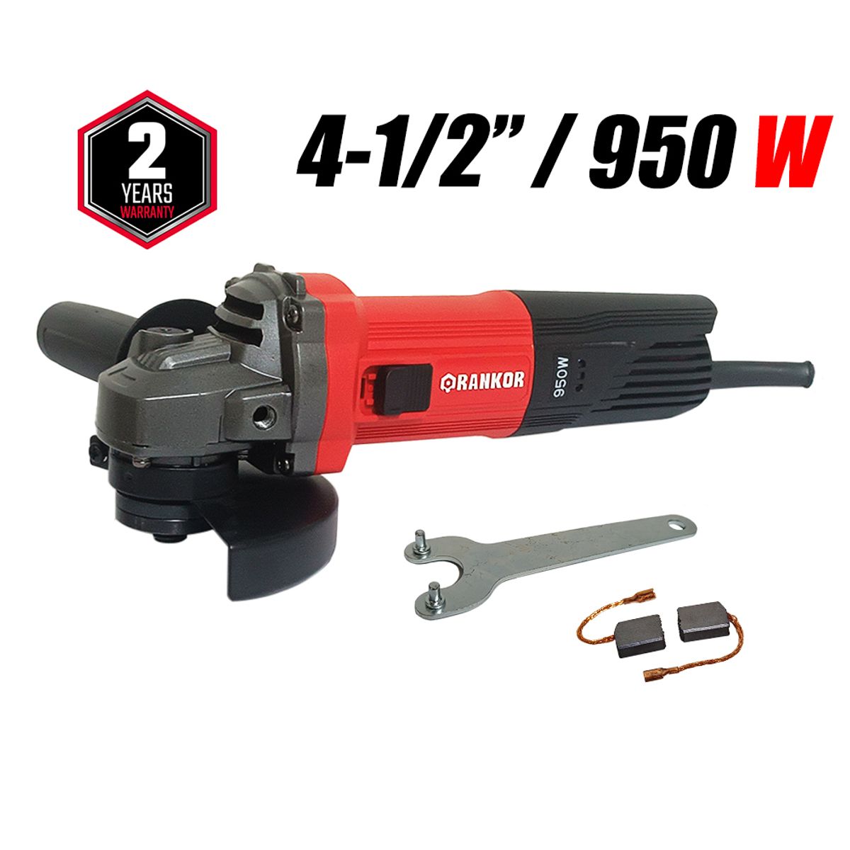 RANKOR - Amoladora Esmeril Angular Industrial 4 1/2" Rankor RAG950401 950W 11000rpm