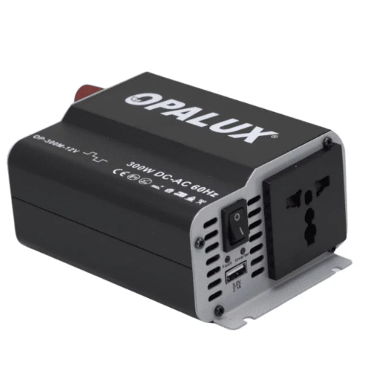 OPALUX - Inversor de Voltaje de Onda Modificada 300W 12V OP-300M-12V OPALUX