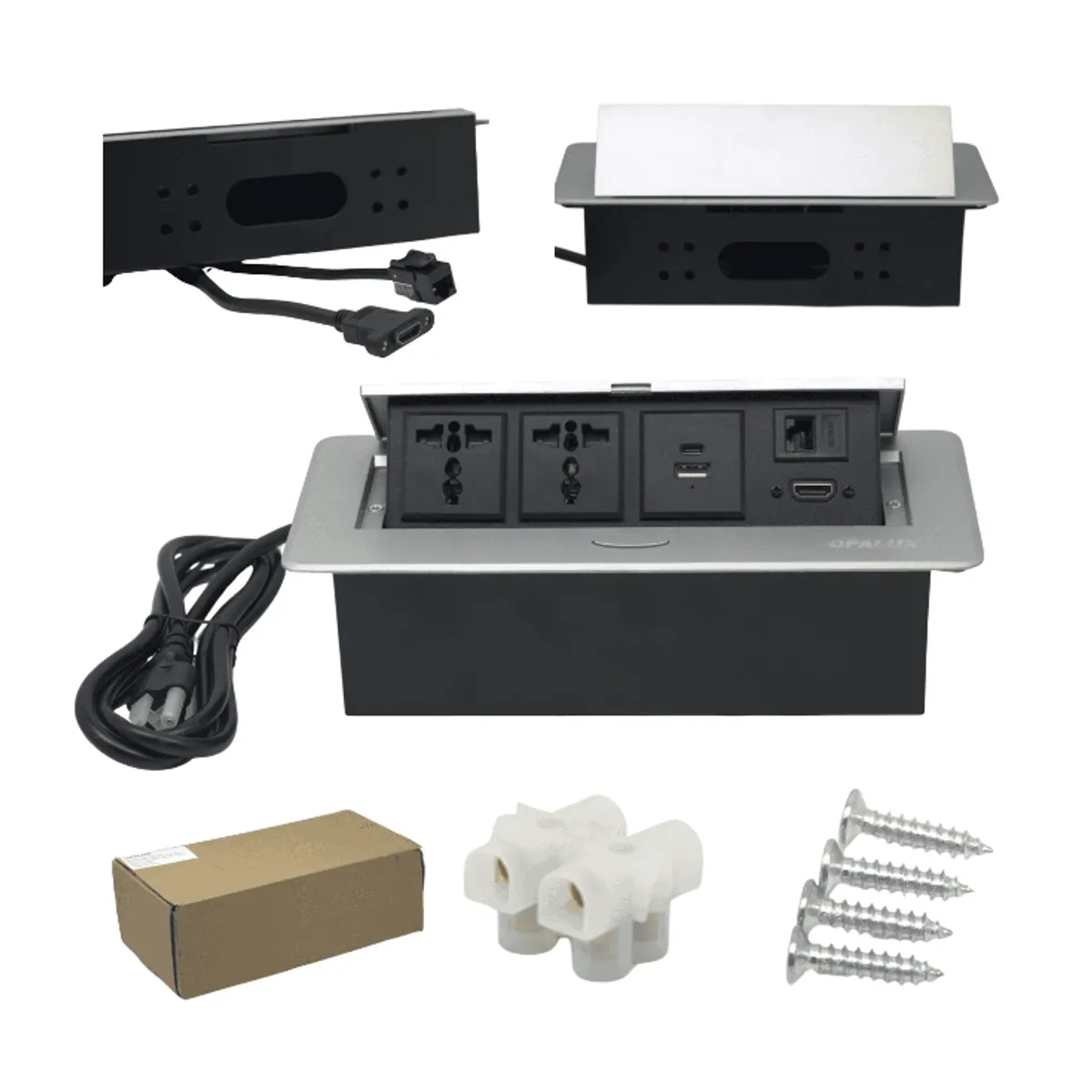 Tomacorriente Para Mueble o Escritorio OP-UTS4DG OPALUX, marca OPALUX - Foto Principal