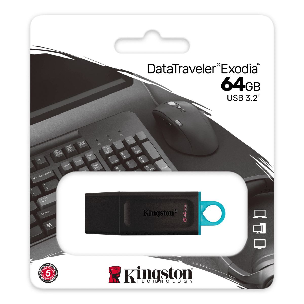 KINGSTON - Memoria USB Kingston 64GB 3.2 Exodia